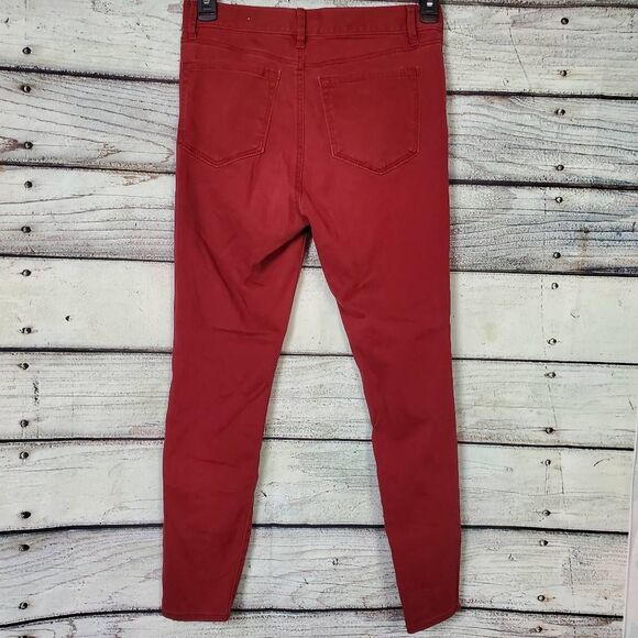 LOFT Outlet Women’s Pants Size 6 Red Skinny Legging Ankle Stretch - Picture 4 of 7